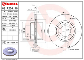 Brembo Painted Brake Disc, 09.A204.11