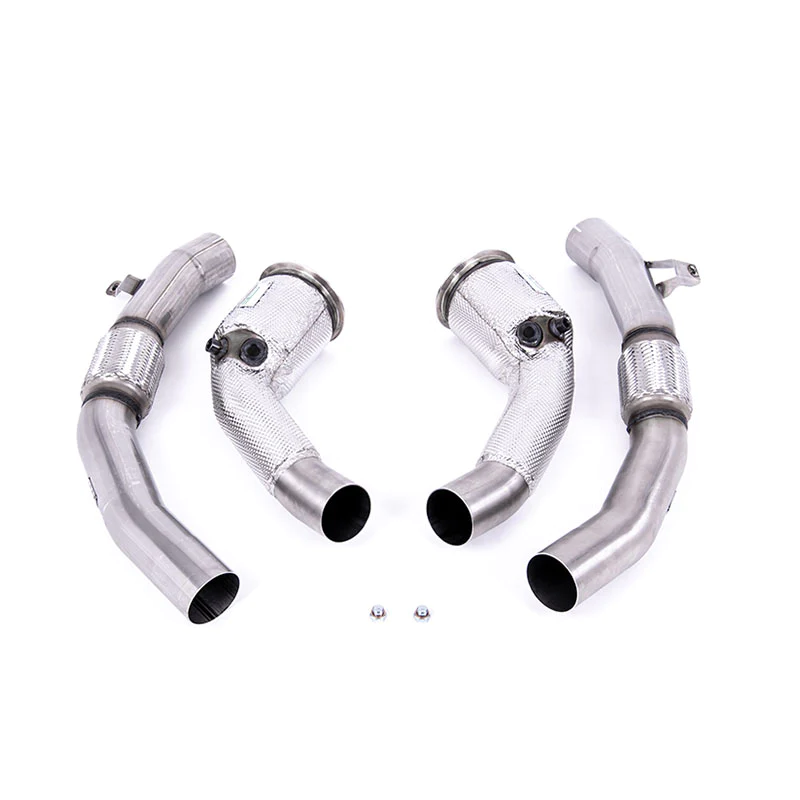 Milltek Audi S8 D5 4.0 TFSI V8 Saloon / Sedan (Non OPF/GPF US/ROW Models) 2020-2023 Large-bore Downpipes and Cat Bypass Pipes Exhaust - Milltek Fitment - SSXAU909-2