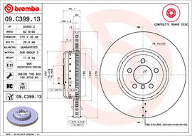 Brembo Painted Brake Disc, 09.C399.13