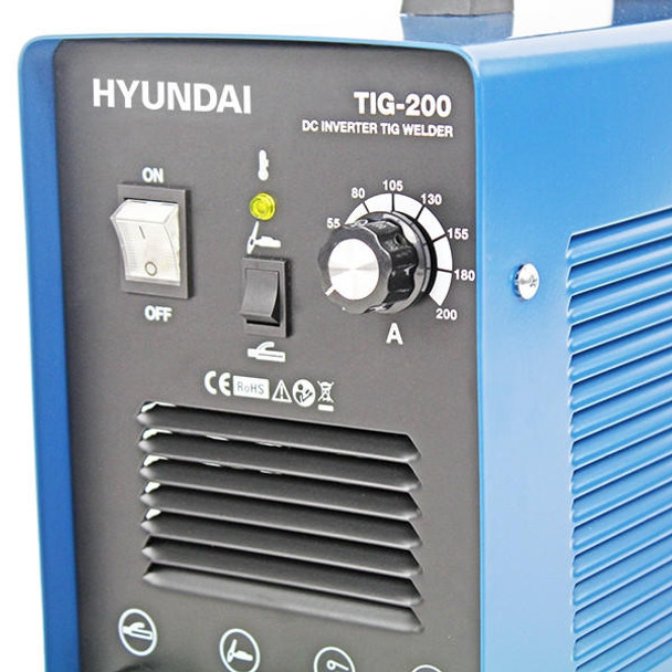 Hyundai 200Amp TIG/MMA/ARC Inverter Welder, 230V Single Phase