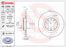 Brembo Brake Disc, 08.C309.11