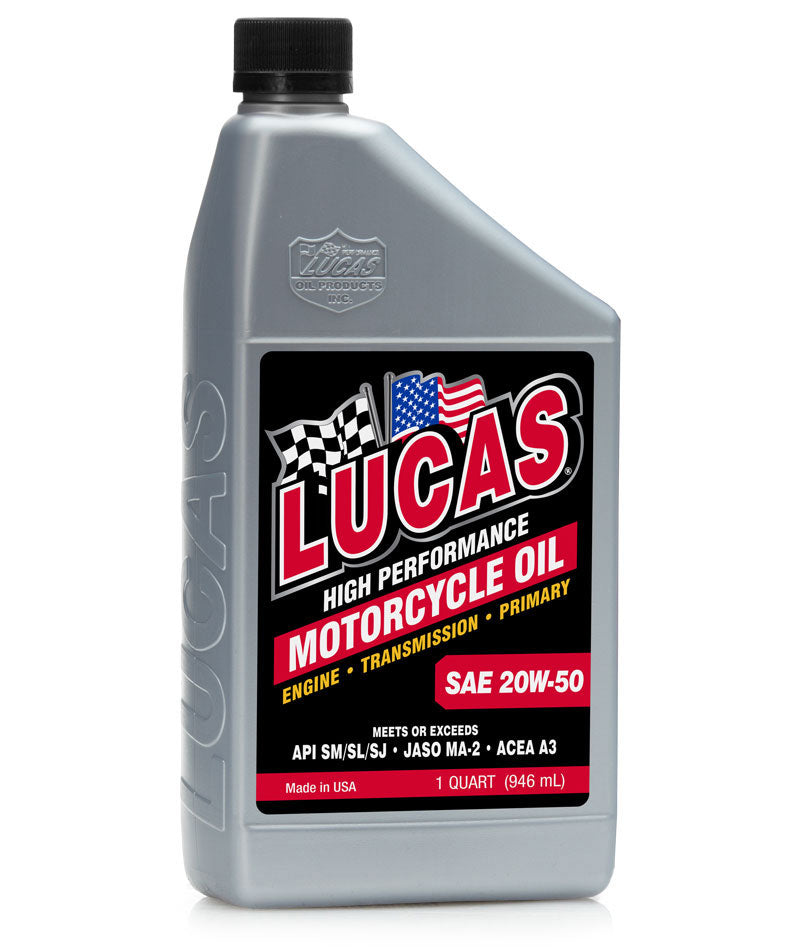 Lucas Oil High Performance 20w-50 Motorcycle Engine Oil 946ml - 40700