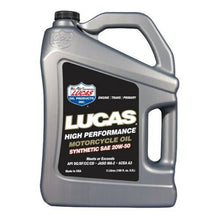 Load image into Gallery viewer, Lucas Oil SAE 20w-50 Fully Synthetic Motorcycle Oil 5L - 40776