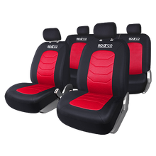 Load image into Gallery viewer, Sparco 11 Piece Car Seat Cover Set, S-Line Corsa - Red