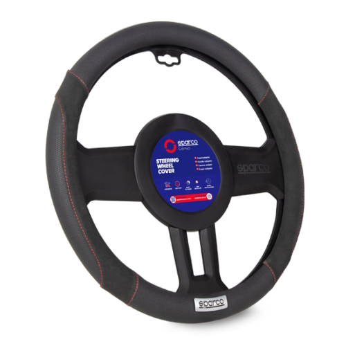 Sparco Steering Wheel Cover in Imitation Suede - Black