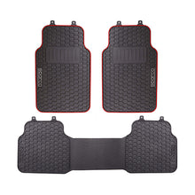 Load image into Gallery viewer, Sparco Set of 3 Universal Floor Mats with Rear Bridge Colour Black/Red