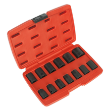Load image into Gallery viewer, Sealey 13 Piece 1/2&quot; Impact Socket Set Metric 10-24mm With Case - AK5163M
