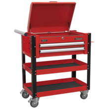 Load image into Gallery viewer, Sealey Heavy Duty 2 Drawer Mobile Parts Trolley with Lockable Top - AP760M