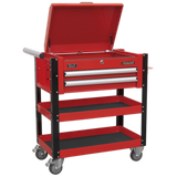 Sealey Heavy Duty 2 Drawer Mobile Parts Trolley with Lockable Top - AP760M