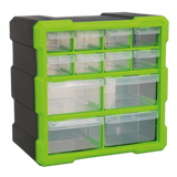 Sealey 12 Drawer Cabinet Box Hi-Vis Green/Black - APDC12HV