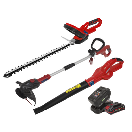 Sealey 20v SV20 Series 3x Garden Power Tool Kit - CP20VCOMBO6