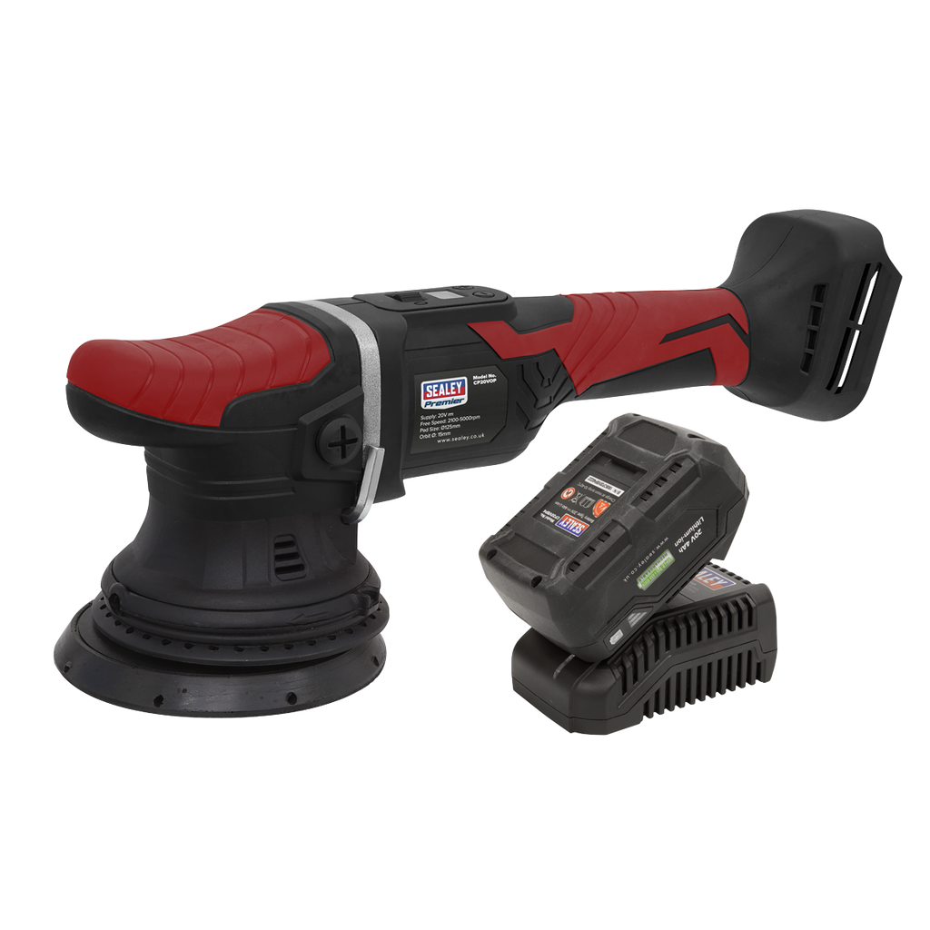 Sealey Cordless Orbital Polisher Kit 20v SV20 Series 125mm - CP20VOPKIT