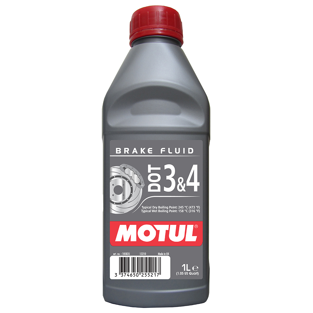 Motul Dot 3&4 Brake Fluid Fully Synthetic 1L