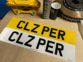 Pair of Dealer Grade MOT Road Legal Borderless Number Plates