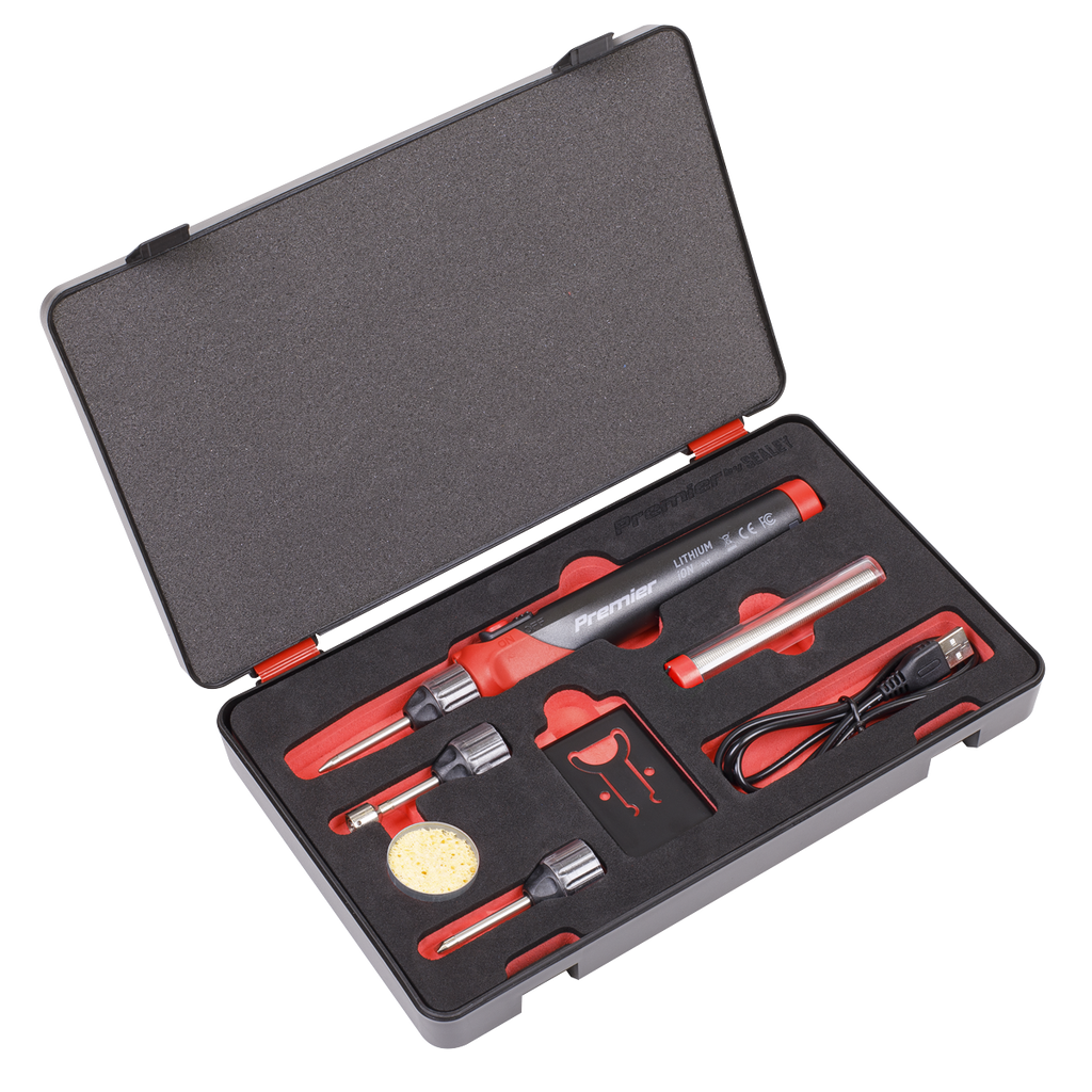 Sealey Premier 30w Lithium-Ion Rechargeable Soldering Iron Kit - SDL11