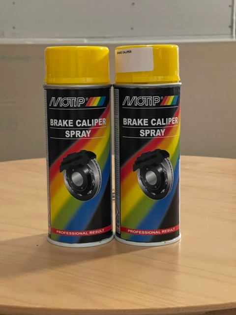 2x Motip Yellow Brake Caliper Spray Paint 400ml